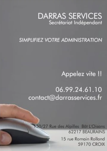 Tract publicitaire de l'entreprise DARRAS-Services